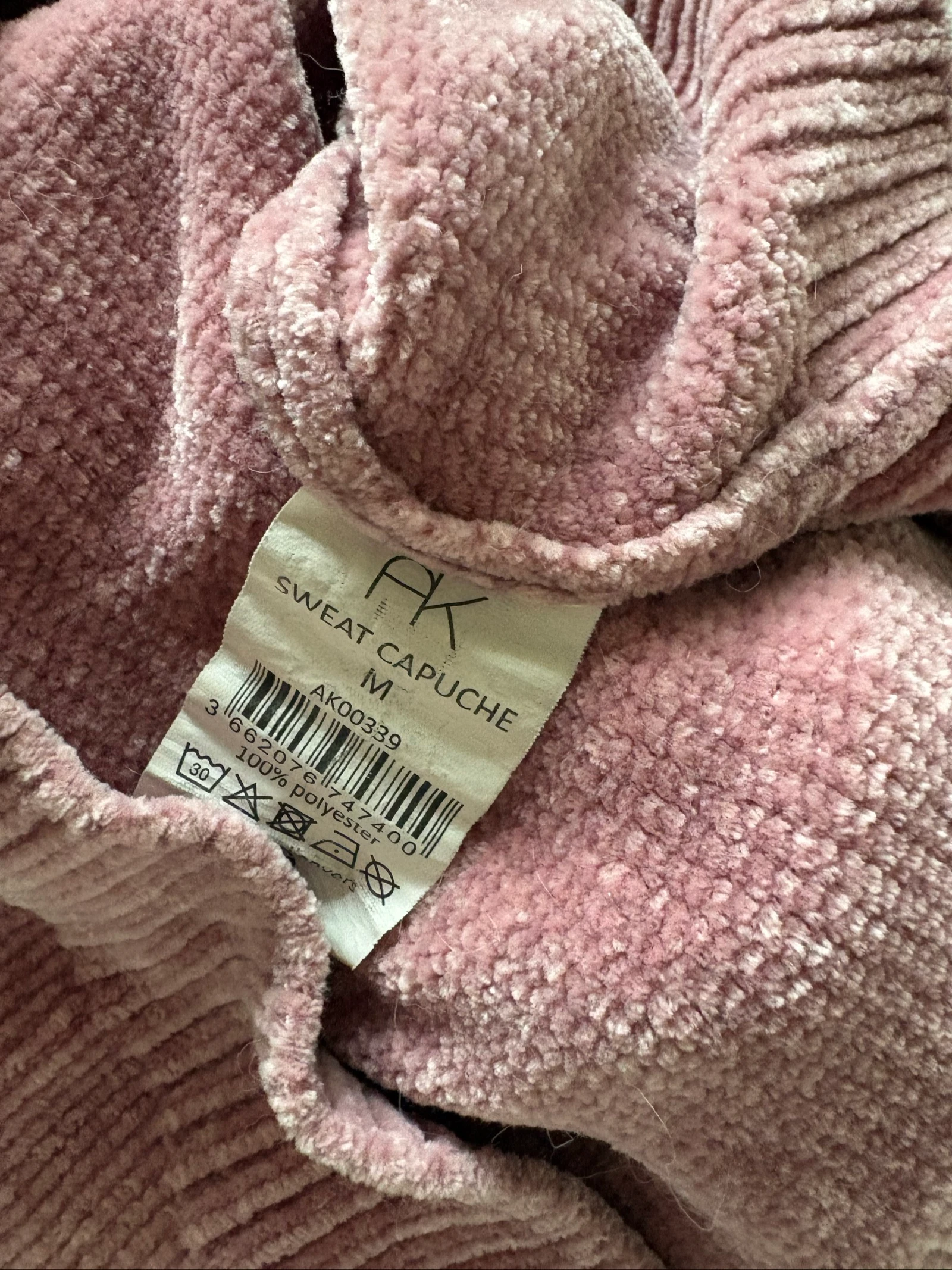 Old pink ribbed hoodie – photo 7
